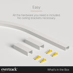 Curtain Track - Corner Section for Ceiling Curtain Track - USA Made - 90 Degree Bend, Pure White