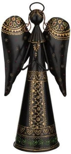 Regal Art & Gift Angel Statue - Metal Indoor/Outdoor Garden Statue Deals, Elegant Garden Decor, Beautiful Gifts for Women, Exquisite Angel Statues for Garden, 16-Inch, Black/Gold
