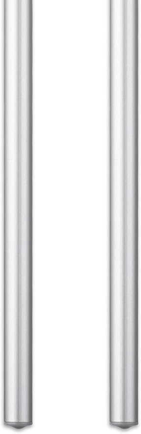 Curtain Wand - Aluminum Curtain and Drapery Pull Rod with Stainless Steel Hardware for Curtains, Draperies, and Room Divider Curtains - 24 Inches, Satin Nickel - Pack of 2