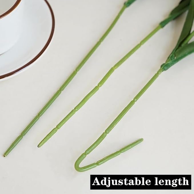 Artificial Flowers for Vases 17.7 Inch 10 Stems， Silk Dried Fake Mums Bouquet Indoor Faux Floral Arrangements for Decoration (Yellow Narcissus)