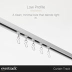 Curtain Track - Ceiling Mounted Curtain Rail for Curtains, Drapes, and Room Dividers - USA Made - Medium (16 Feet), Satin Brass