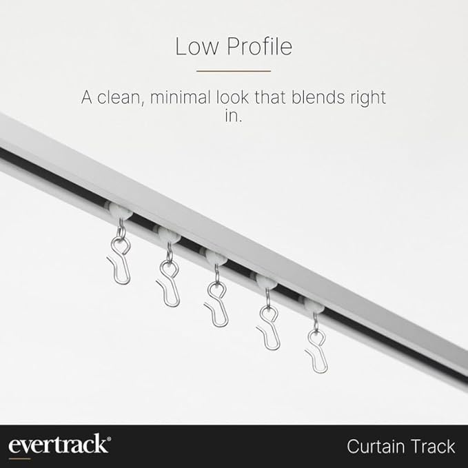 Curtain Track - Ceiling Mounted Curtain Rail for Curtains, Drapes, and Room Dividers - USA Made - Medium (16 Feet), Satin Brass