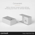 Curtain Track - Ceiling Mounted Curtain Rail for Curtains, Drapes, and Room Dividers - USA Made - Mini (4 Feet), Anodized Silver