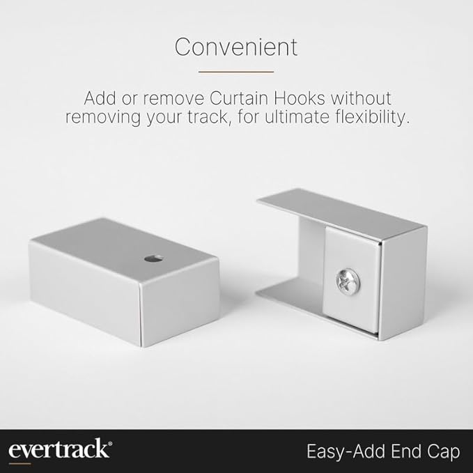 Curtain Track - Ceiling Mounted Curtain Rail for Curtains, Drapes, and Room Dividers - USA Made - Small (8 Feet), Anodized Silver