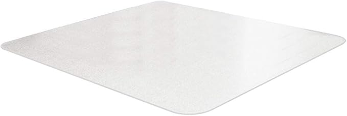 Resilia Office Desk Chair Mat - for Low Pile Carpet (with Grippers) Clear, 48 Inches x 48 Inches, Made in The USA