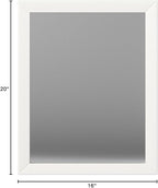 Amazon Basics Rectangular Wall Mount Mirror 16" x 20", Standard Trim, White