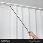 Curtain Wand - Aluminum Curtain and Drapery Pull Rod with Stainless Steel Hardware for Curtains, Draperies, and Room Divider Curtains - 24 Inches, Metallic Bronze - Pack of 2