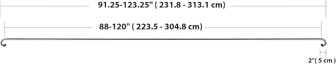 Amazon Basics Room Darkening Blackout Curtain Rod - 88" to 120", Dark Bronze (Espresso)