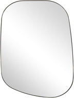 ANDY STAR 22"x30" Chrome Bathroom Mirror, Irregular Wall Mirror in Stainless Steel Metal Frame, Modern Polished Chrome Finish with Curved Edge Design, Wall-Mount Vertically or Horizontally