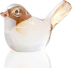 Crystal Glass Bird Figurines - Colorful Decoration Paperweight, Hand Blown Art Animal Collectible, Gift for Women