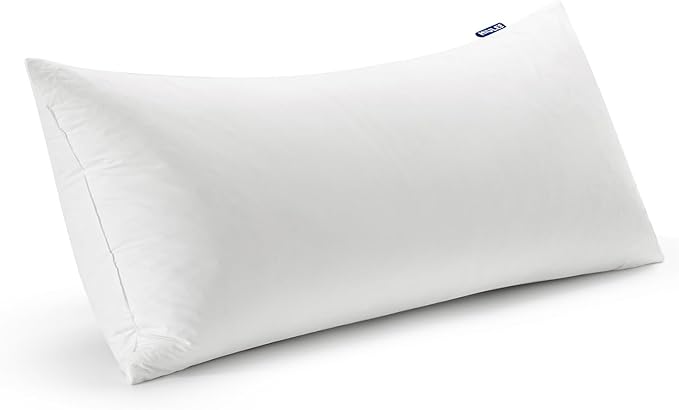 MIULEE Feather Pillow Insert 16x26, Decorative Down Feather Decorative Fluffy Throw Pillow Cotton Fabric for Living Room Sofa Bed