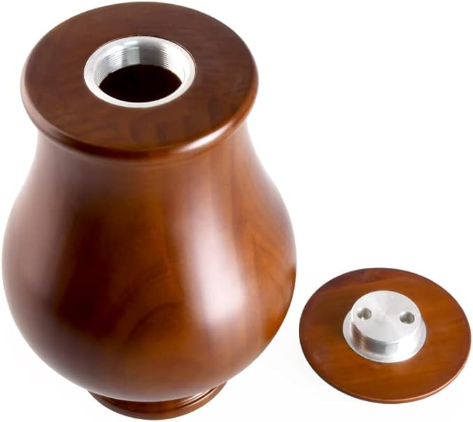 Elegant Wood Vase Urns for Human Ashes Adult Male/Female,for Adults up to 200lbs,Cremation urn for Funeral