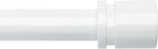 Curtain Rods for Windows 16 to 120 Inches Adjustable Length 1 Inch Diameter Window Curtain Rod with Aluminium End Cap, White