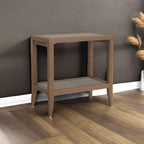 SICOTAS Rattan Nightstands Set of 2 Bedside Table - Boho Narrow End Table Living Room Set of 2 Side Table with Rattan Storage Shelves for Small Space