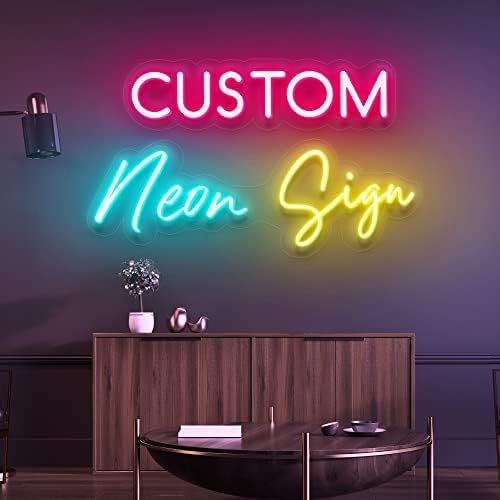 Custom LED Neon Signs for Bedroom Wall Decor Personalized Neon Signs for Wedding Birthday Party or Bar Logo(Medium Size: 18"-36")