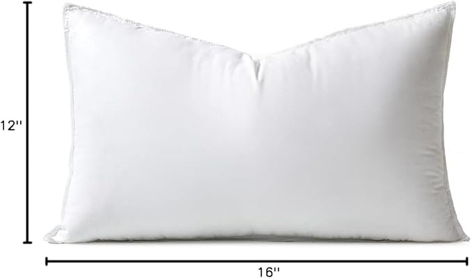 MIULEE 12x16 Down Alternative Pillow Insert Decorative Throw Pillow 12 x 16 Inch Body Bed Sleeping Ultra Soft Fluffy Form for Sofa Couch Bed