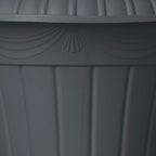 PL20GY Classic Traditional Plastic Urn Planter Indoor/Outdoor, 10" x 12", Gray