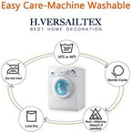 H.VERSAILTEX Velvet Stretch Couch Cushion Cover Plush Cushion Slipcover for Chair Loveseat Sofa Cushion Furniture Protector Seat Cushion Sofa Cover (2 Piece Medium Sofa Cushion Covers, Burnt Brick)