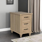 WAMPAT Set of 2 End Tables with Charging Station, Wooden Side Table with Drawer & Storage Cabinet, Farmhouse Nightstands with Power outlets USB Ports for Living Room & Bedroom, Oak