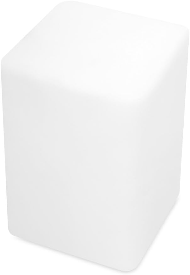 Mr.Go 6-inch Dimmable LED Night Light Mood Lamp for Kids and Adults - 16 RGB Colors - 8 Level Dimming - 4 Lighting Effects - Rechargeable - Remote Control - Decorative - Fun and Safe - White Cube