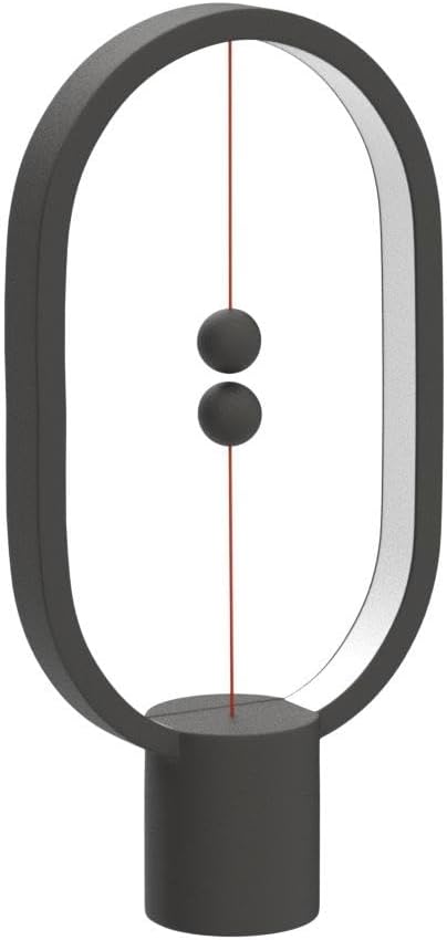 Table Lamp for Bedroom - Balance Lamp,Bedside Lamp with Touch Dimmer,Nightstand Lamp,3 Level Brightness Rechargered Night Light for Home,Office,College Dorm (Black)