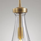 Raindrop Pendant Lights 2 Pack, Pendant Lights for Kitchen Island, Brass Rod Dining Room Light Fixture, Raindrop Chandelier, Pendant Lights for Living Room Hallway, Including Bulb