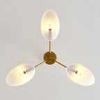 31.5”Gold-Plated Modern Ceiling Light Chandelier Light Fixture for Bedroom and Living Room Ceiling - Adjustable Light and Color with Acrylic lampshade - Sputnik Ceiling Light