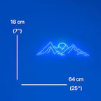 Mountain Neon Sign Mountain led sign Wall Art 25" Sunrise&Sunset Neon Sign Mountain Led Neon Light Sign Bedroom Office Livingroom Hotel Decor Birthday Xmas Gift