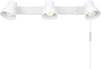 Globe Electric 64000116 22" 3-Light Plug-in Track Lighting, Matte White, Pivoting Track Heads, 15-Foot Cord, in-Line on/Off Rocker Switch