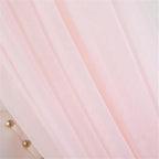 Lotus Karen Princess Bed Curtains Canopy, Cute Lace Mosquito Net with Metal Crown for Girls Kids Toddlers Crib Bedroom Decoration