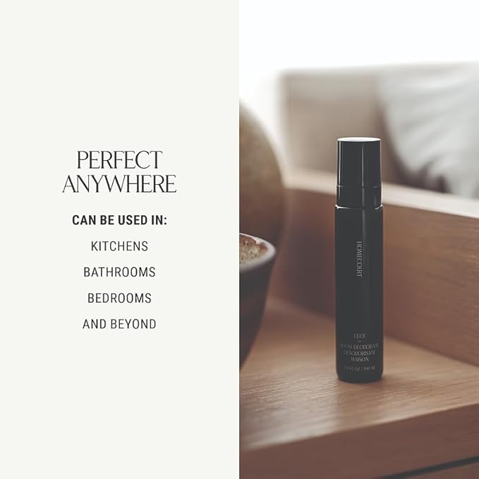 Homecourt Room Deodorant, Natural Room Spray, Fine Fragrance of Basil & Ripe Fig, For Kitchen, Bathroom & more, Clean Formula, Mandarin Basile, 3.4 oz