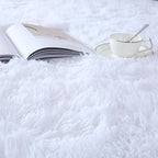 White Shag Area Rug 9x12 -Soft Large Rugs for Living Room Bedroom - Modern Shaggy Plush Non-Silp Floor Fuzzy Carpet