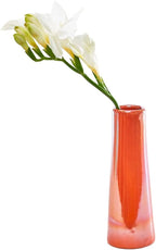 Chive - Set of 6 Galaxy, Small Cylinder Ceramic Bud Flower Vase, Unique Single Flower Decorative Floral Vase for Home Decor, Bulk (Orange)