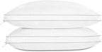 Globon Luxury Feather Down Pillow, Medium Fluffy Pillow King Size, Gusseted Bed Pillows for Sleeping, Hotel Collection Pillows 18"X34", Set of 2