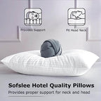 Pillows Standard Size Set of 2, Soft Down Alternative Bed Pillows for Sleeping, Pillows 2 Pack for Back, Stomach or Side Sleepers, Cooling Hotel Fluffy Pillows, Machine Washable