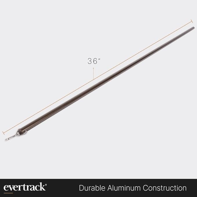 Curtain Wand - Aluminum Curtain and Drapery Pull Rod with Stainless Steel Hardware for Curtains, Draperies, and Room Divider Curtains - 36 Inches, Metallic Bronze - Pack of 2