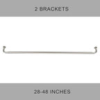 Room Darkening Curtain Rod, Wrap Around Design, Extra-Thick 1-Inch Diameter Single Drapery Rod, Extendable Metal Rod Set for the Blackout Curtains and Sheer (Satin Nickel, 28-48")