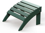 GREENVINES Adirondack-Ottoman | HDPE Plastic | Outdoor Footrest | All Weather | Foot Rest | Foot Stool | Forest | for Adirondack Chair | for Patio Backyard Pool