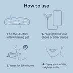 Auraglow Teeth Whitening Kit, Wired LED Accelerator Light, 35% Carbamide Peroxide Teeth Whitening Gel, 12 Whitening Treatments, Whitens up to 10 Shades in 7 Days