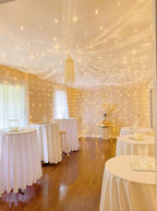 Lighting EVER 594 LED Curtain Lights, 20 x 10 ft Plug in Hanging Fairy String Lights, Wedding Party Backdrop Lights, Window Twinkle Lights for Wall, Patio, NOT Connectable (27 Strings, 9" Apart)