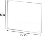 8x10 Acrylic Picture Frame 5 Pack, Clear Freestanding Double Sided Frameless Magnetic Photo Frames, Desktop Display Decor Gift