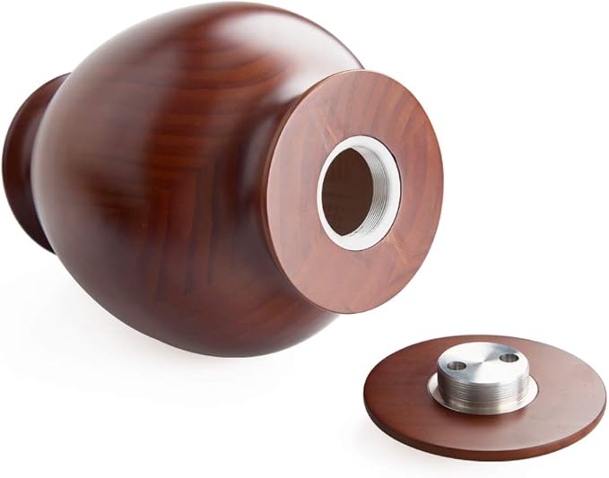 Elegant Wood Vase Urns for Human Ashes Adult Male/Female,for Adults up to 200lbs, Cremation urn for Funeral