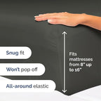 King Size 4 Piece Sheet Set - Comfy Breathable & Cooling Bed Sheets Set - Hotel Luxury Bedding for Women, Men, Kids, Teens, Boys & Girls - Deep Pockets, Ultra-Soft, Wrinkle Free - Oeko-Tex - Charcoal