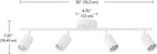 Globe Electric Pratt 4-Light Track Lighting, Matte White, Bulb Not Included