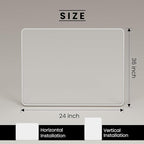 White Bathroom Mirror 24x36 Inch, White Metal Framed Bathroom Mirror for Wall, Rounded Rectangle Matte Bathroom Vanity Mirror, Tempered Glass, Anti-Rust, Horizontal/Vertical