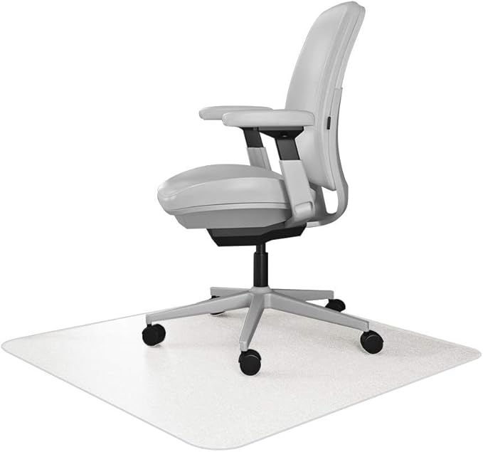 Resilia Office Desk Chair Mat - for Low Pile Carpet (with Grippers) Clear, 30 Inches x 48 Inches, Made in The USA