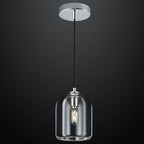 Modern Chrome Pendant Lights Kitchen Island Ceiling Chandelier Indoor Crystal Hanging Light Fixtures for Dining Room Kitchen Living Room Bedroom（1Pack）