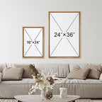 SIGNFORD Framed Canvas Print Wall Art Set Tropical Island Palm Leaf Geometric Collage Abstract Nature Illustrations Modern Art Decorative Minimalist Floral Botanical for Bedroom - 24"x36"x2 Natural