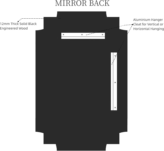 Kelly Miller Large Gold Mirror for Wall, 30"x46" Gold Bathroom Mirror Vanity Mirror Decorative Mirror Scalloped Beveled Mirror for Master Bath Half Bath Living Room Bedroom Farmhouse Fireplace Hallway