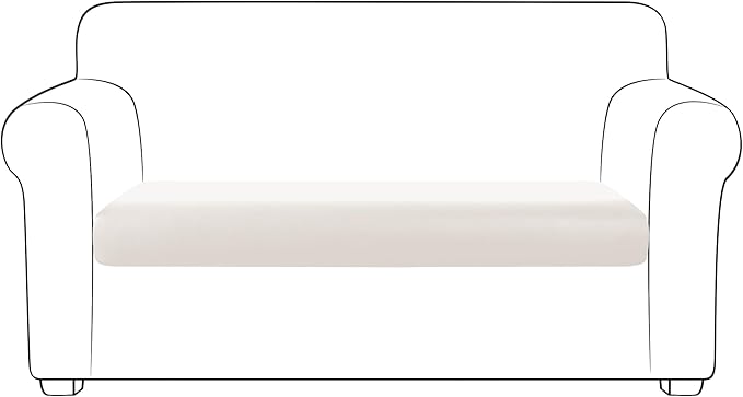 Yates Home PU Leather Couch Sofa Cushion Slipcover Water-Proof Elastic Chair Seat Covers Loveseat Slip Cover for Seater Replacement in Living Room（X-Large, Beige